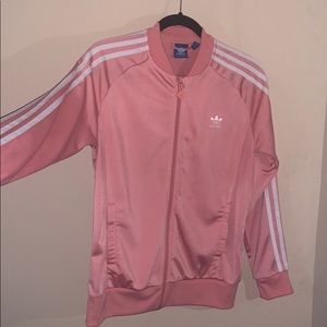 Pink adidas track suit jacket